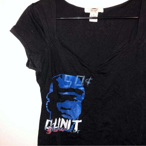 G-Unit 50 Cent Tee with a Ruched Sweetheart Neckline! Vintage from the 2000's! - Picture 2 of 3